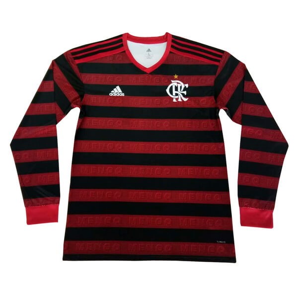 Maillot Football Flamengo Domicile ML 2019-20 Rouge